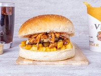 سندويش بركرلحم بالجبن