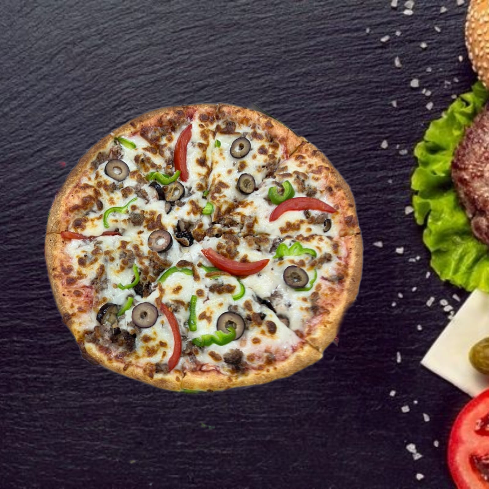 بيتزا وسط سفري 