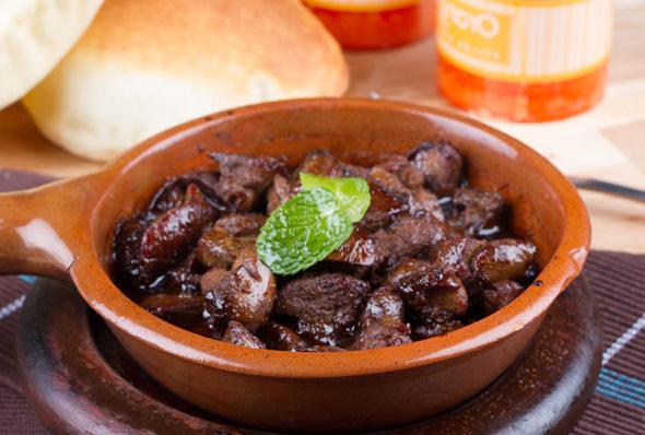 كبدة دجاج بدبس الرمان