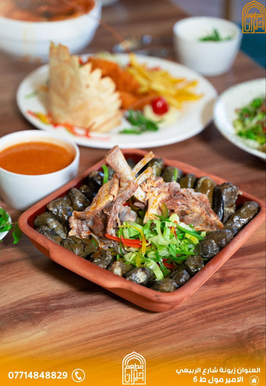 ورق عنب مع ضلوع لحم