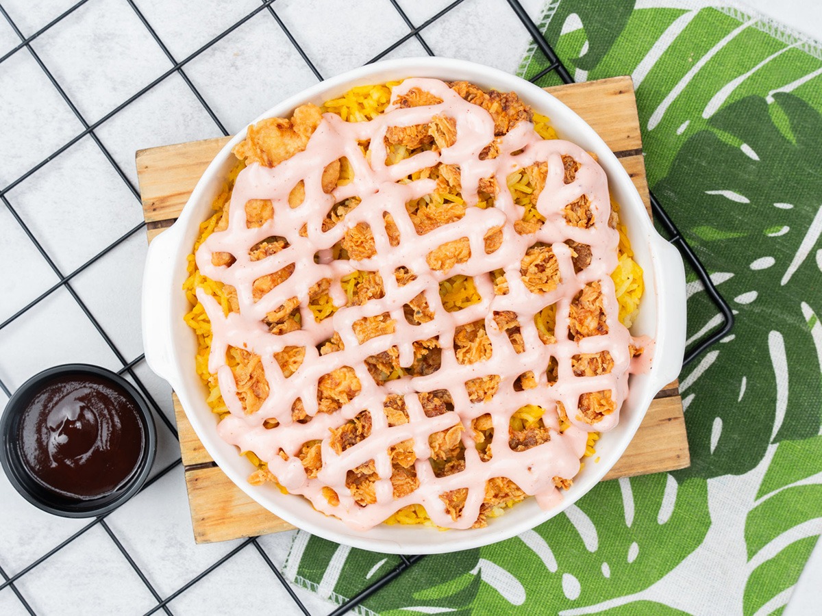 ريزو دجاج مقرمش مدخن